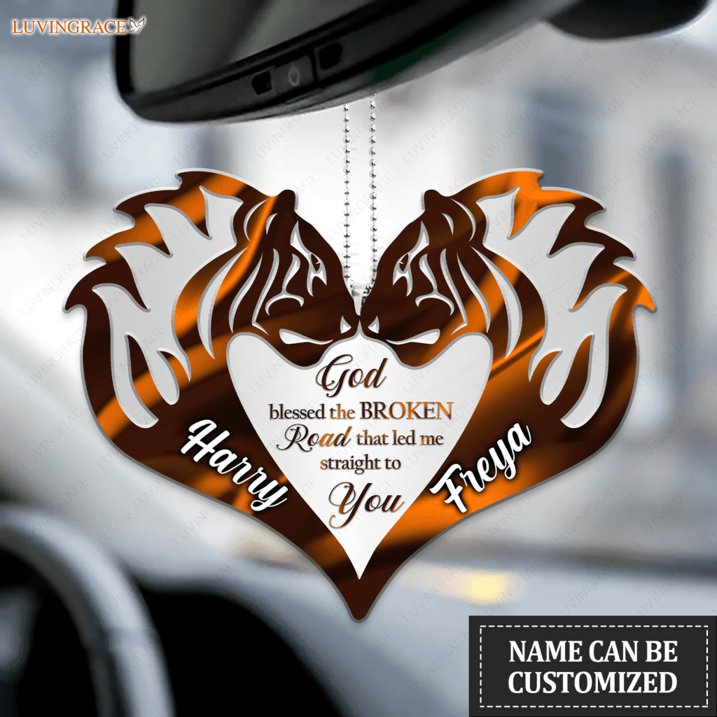 Tiger Couple God Blessed Personalized Ornament