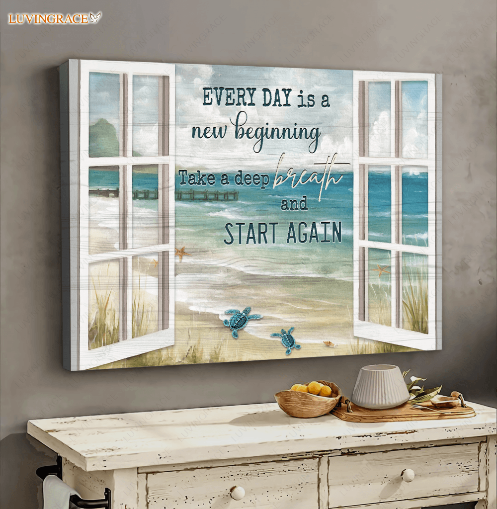 Turtle To The Sea A New Beginning Wall Art