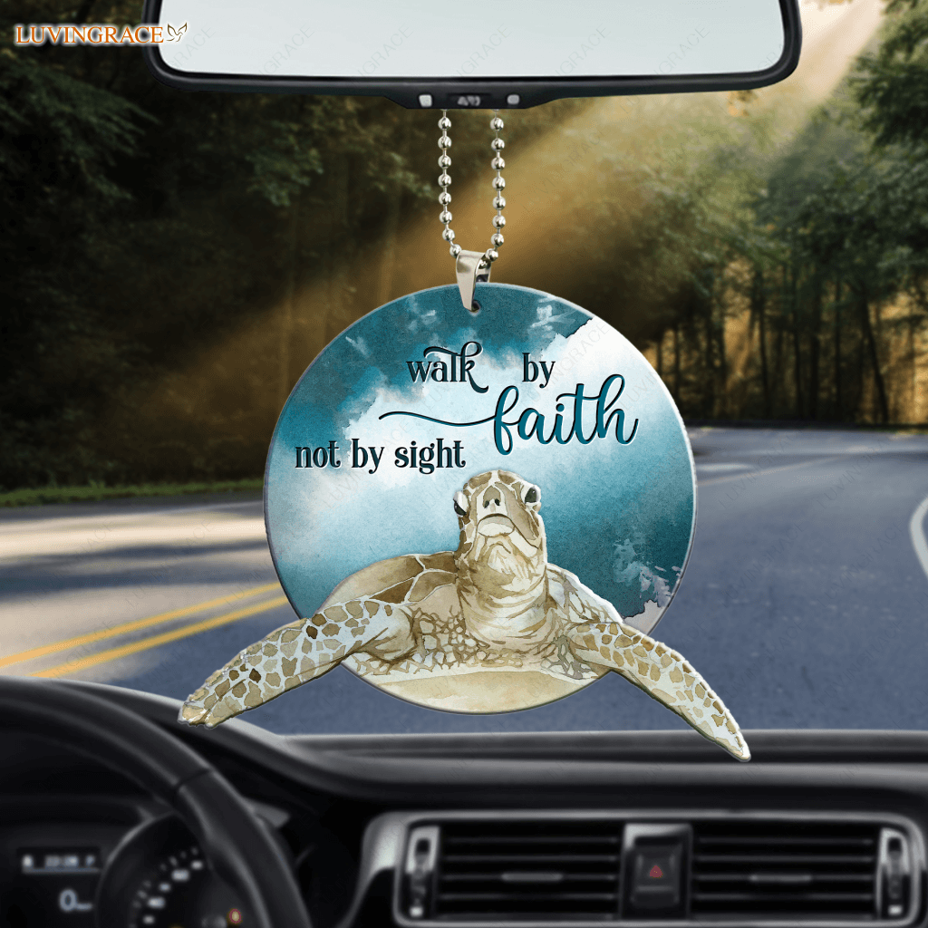 Turtle Walk By Faith Not Sight Ornament