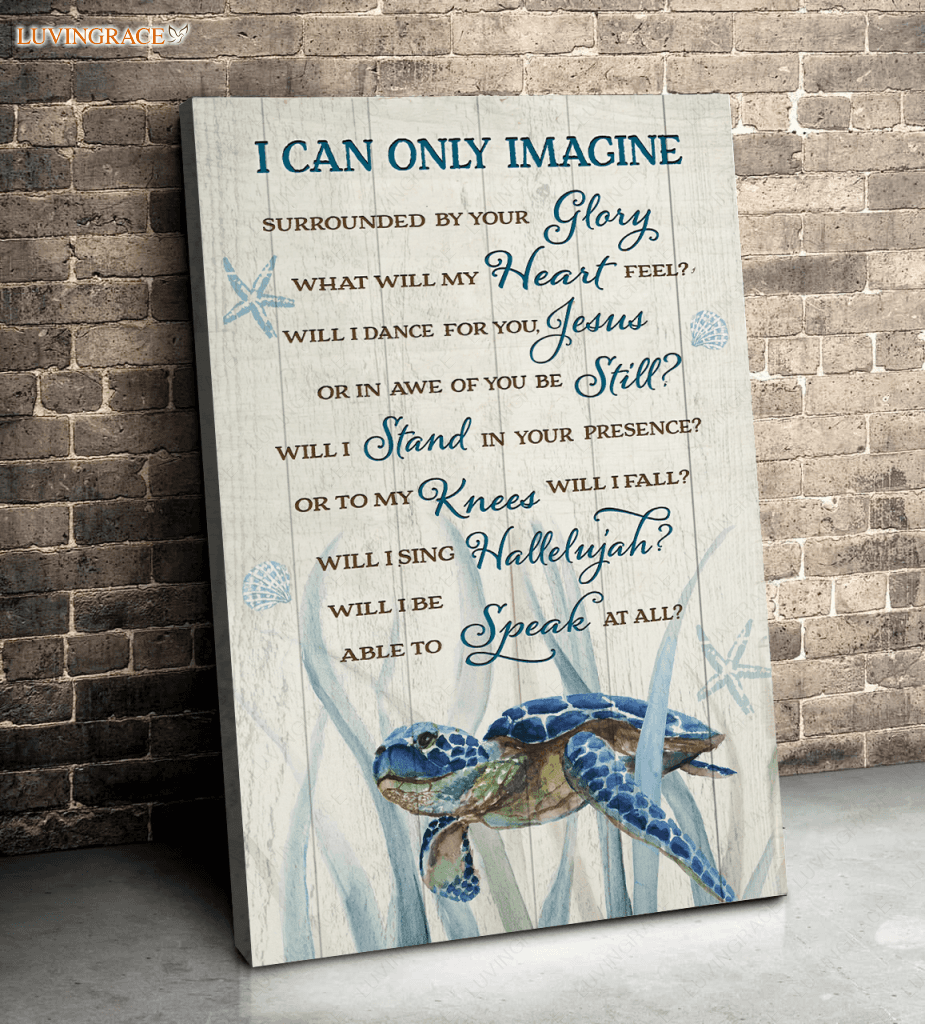 Turtle Will I Stand In Your Presence Vertical Canvas Wall Art