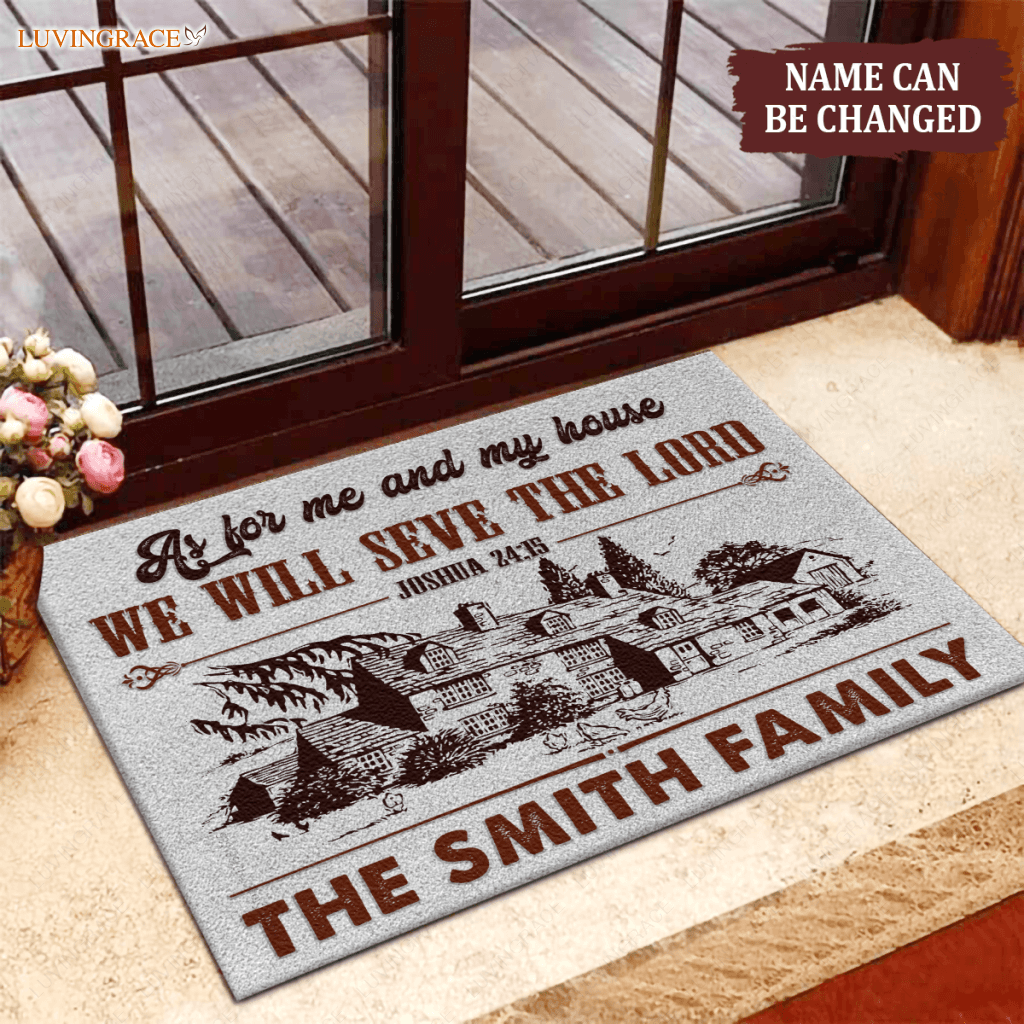 Vintage House As For Me And My Personalized Doormat