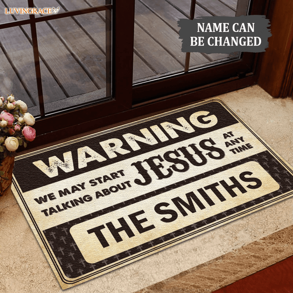 Warning We May Start Personalized Doormat