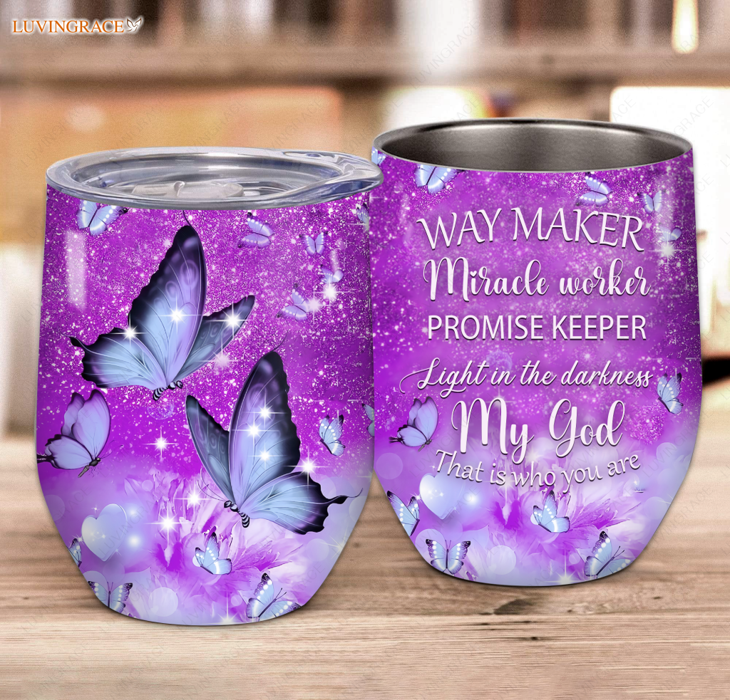 Way Maker Purple Butterfly Egg Tumble Tumbler