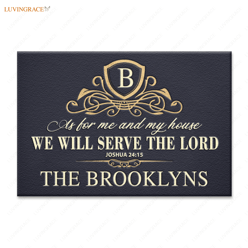 Wealth Exclusive Design Serve The Lord Personalized Doormat