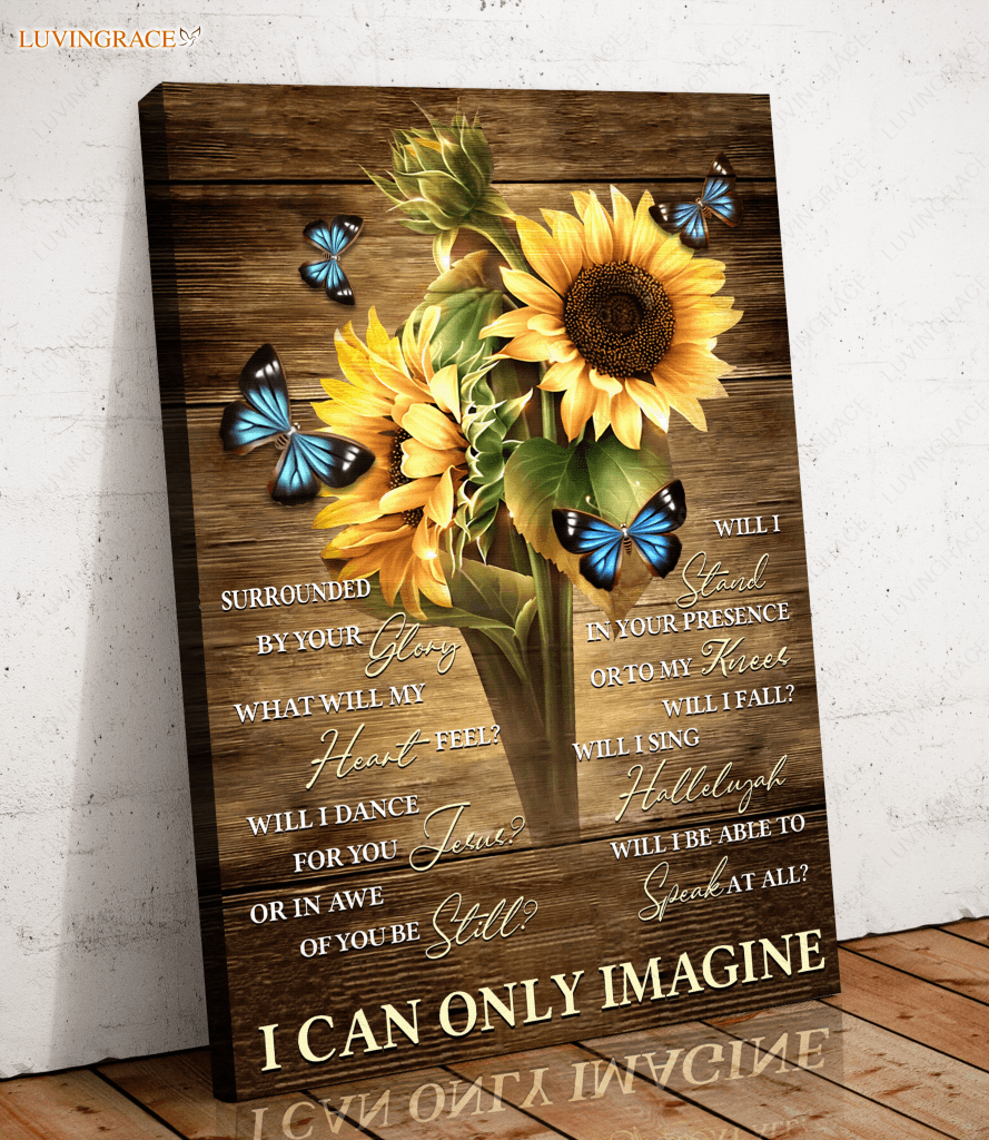 Wooden W Sunflowers Surrounded By Glory Canvas